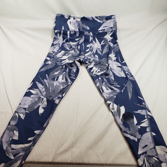 Marika Women Leggings S Blue Floral Activewear Pockets - Picture 6 of 7